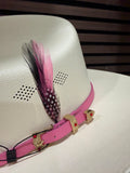 Pink Cowboy Hat feather